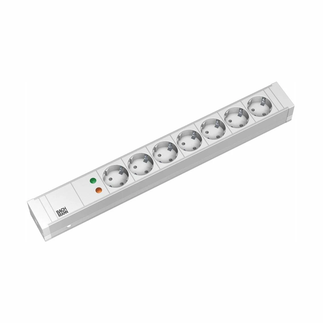 Bachmann Bachmann razdelilec rack 7x250V ALU siv prenapetostna zaščita 2m 333.004 Razdelilci 220V