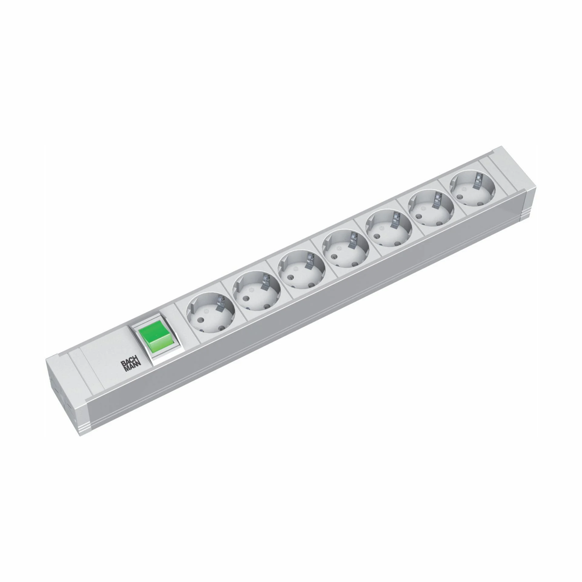 Bachmann Bachmann razdelilec rack 7x250V PVC siv s stikalom 2m 333.600 Razdelilci 220V