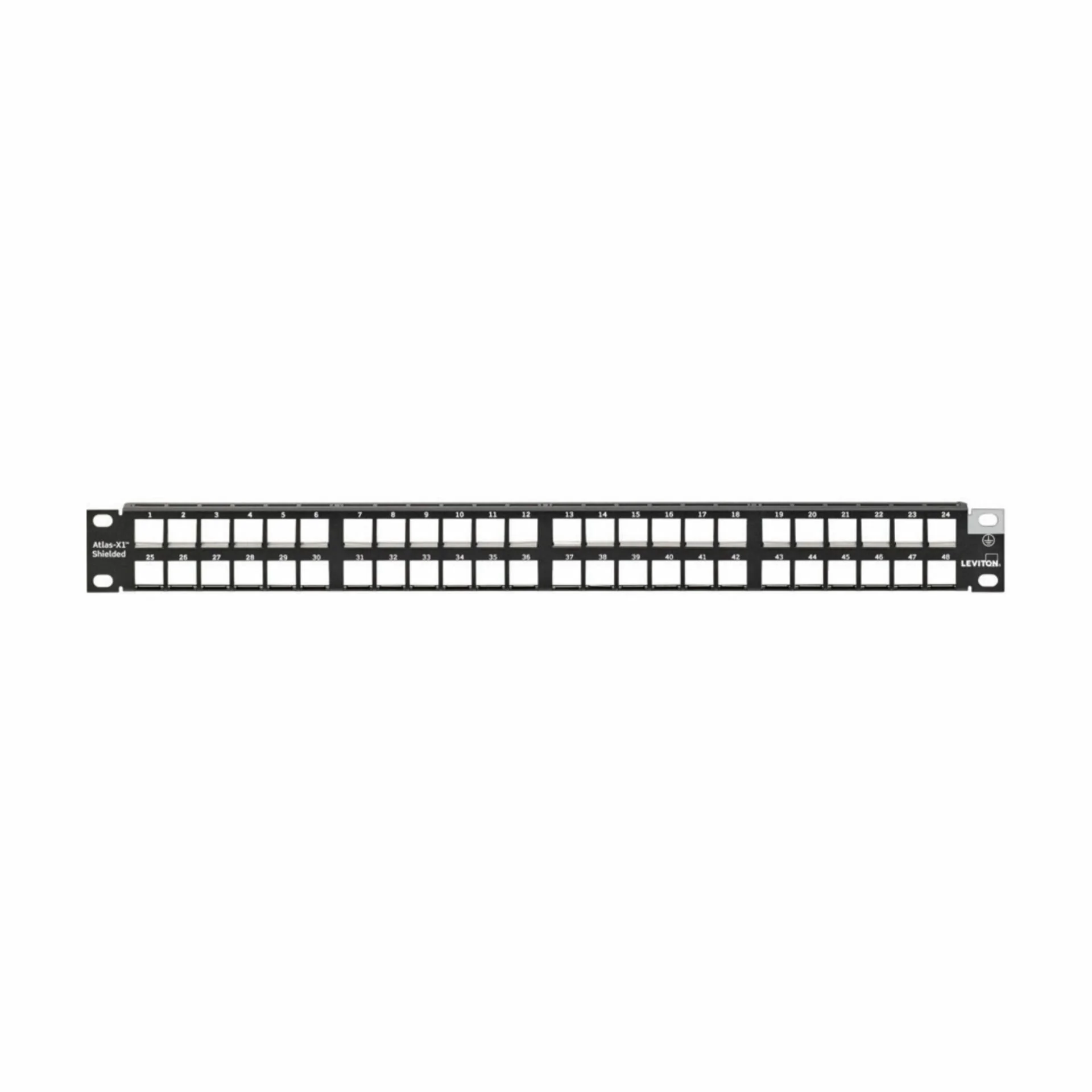 Leviton Leviton panel CAT.5e/6/6A 48-port modularen Quickport Atlas-X1 4S255-D48 Priključni (patch) paneli