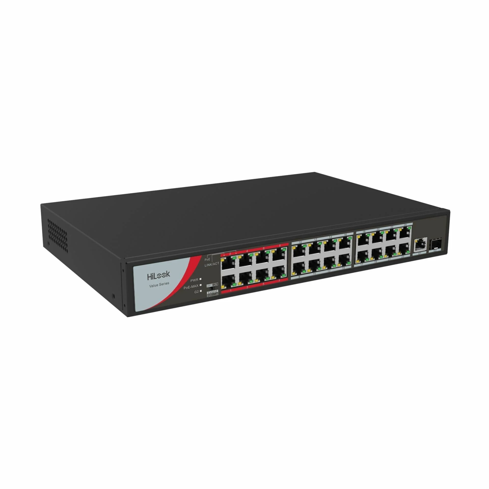 HiLook HiLook stikalo 100M 24-port PoE rack + SFP 1xGiga uplink NS-0326P-230(B) Mrežna stikala