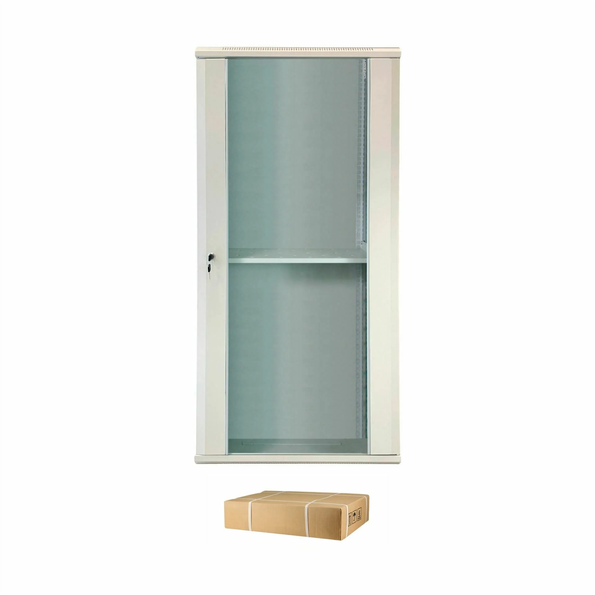 Datech DATECH zidni kabinet 27U 1388 600x600 siv + polica DP.6627.9000 Zidni