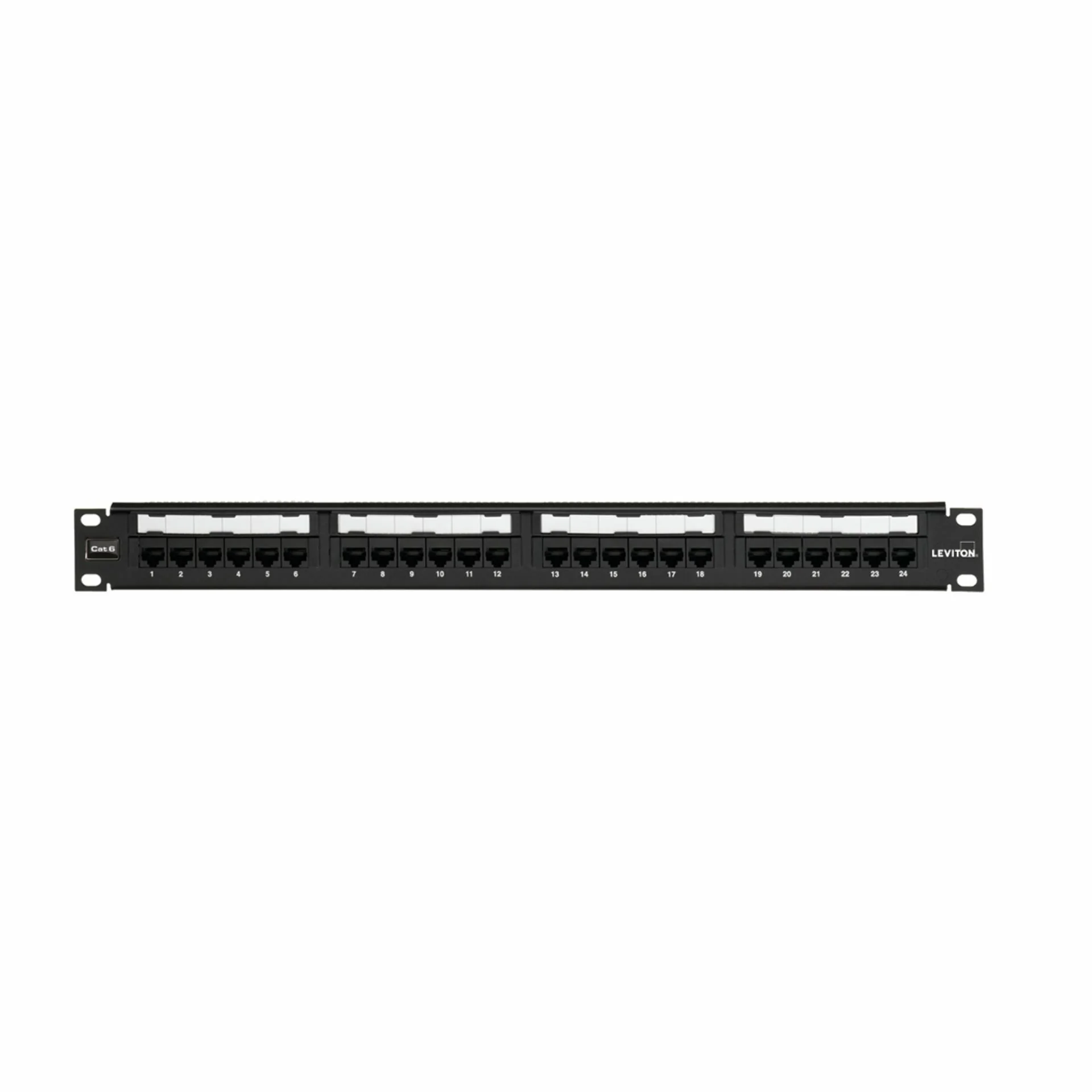 Leviton Leviton panel CAT.6+ UTP 24-port flat + nosilec kablov 69586-B24 Priključni (patch) paneli