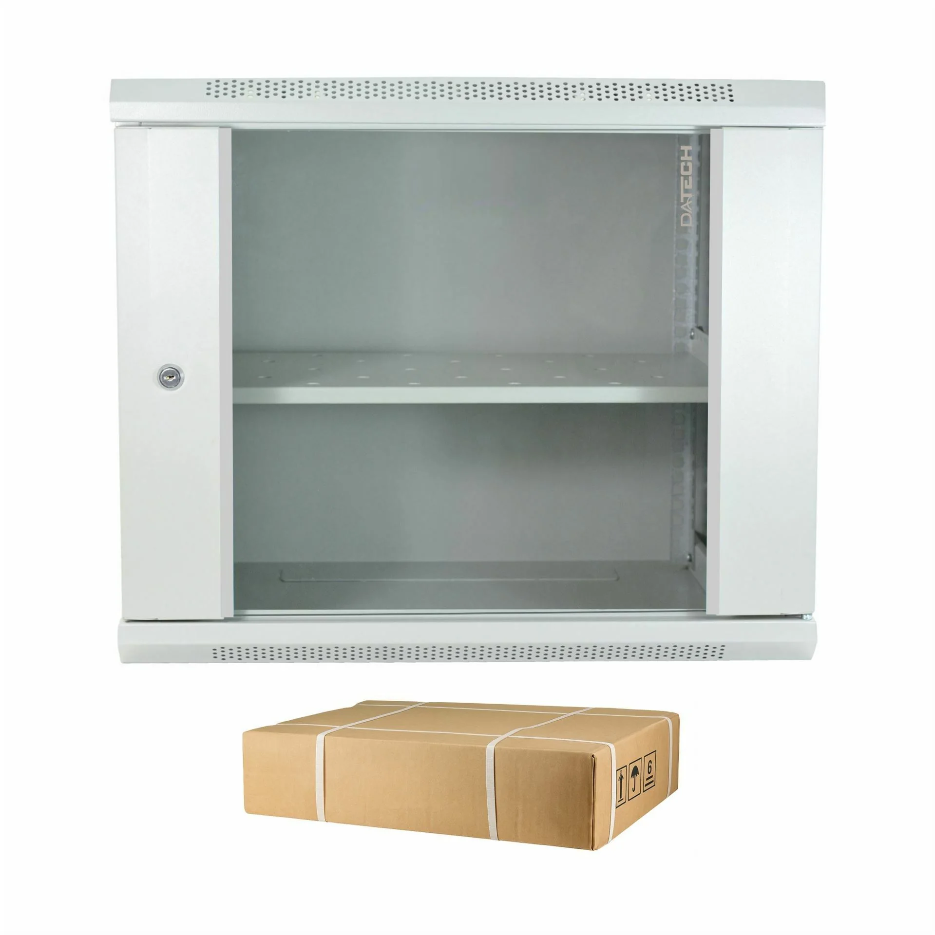 Datech DATECH zidni kabinet 12U 635 600x600 siv + polica DP.6612.9000 Zidni