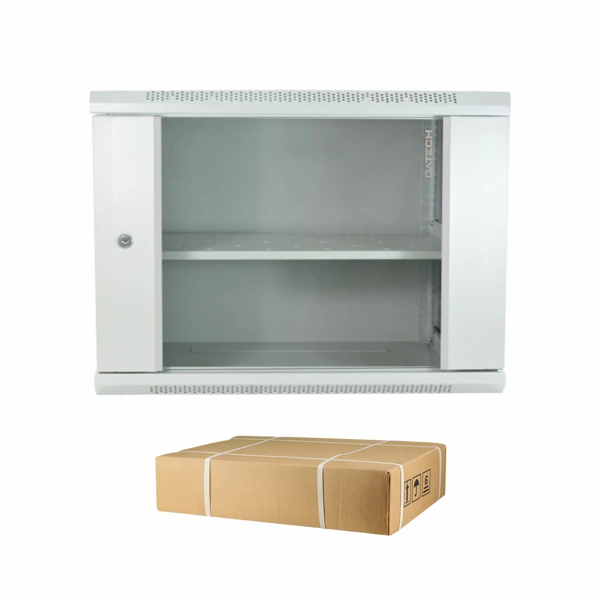 Datech DATECH zidni kabinet 12U 635 600x450 siv + polica DP.6412.9000 Zidni